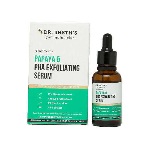 Dr. Sheth's Papaya & PHA Exfoliating Face Serum - Distacart