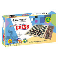 Thumbnail for Kraftsman Wooden Portable Chess Board Game Set for Kids and Adults of All Age Groups - Distacart
