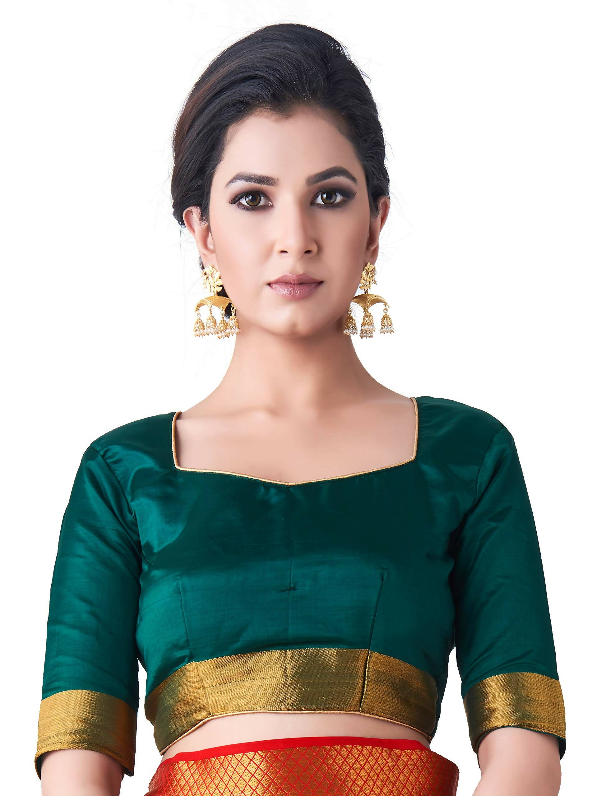 Mimosa Women's Red Kanchipuram Art Silk Saree - Distacart