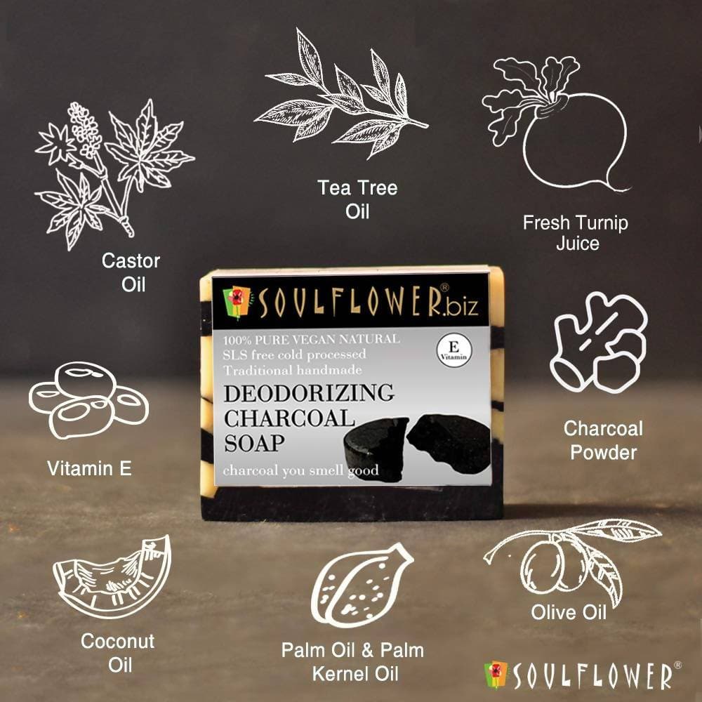 Soulflower Handmade Soap with Deodorizing Charcoal - Distacart