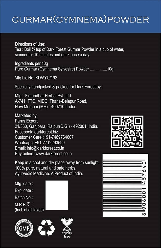 Dark Forest Gurmar Powder - Distacart