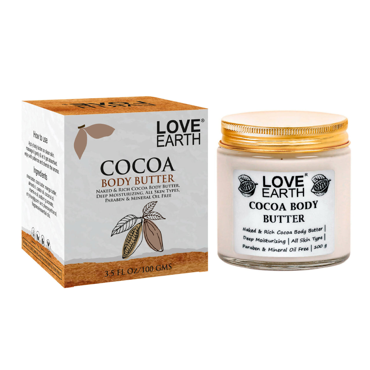 Love Earth Cocoa Body Butter Deep Moisturizing - Distacart