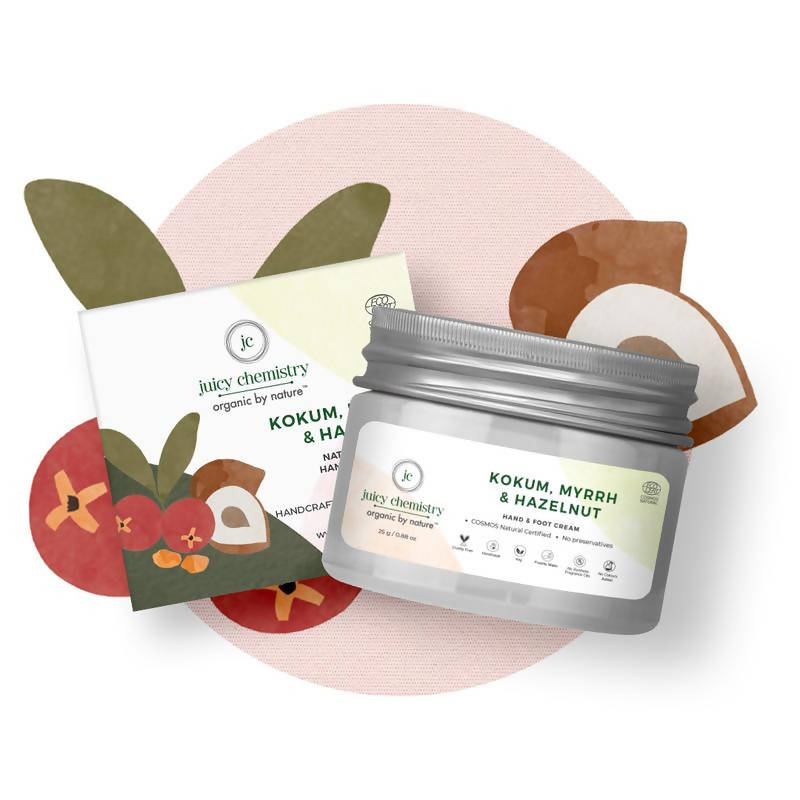 Juicy Chemistry Kokum, Myrrh & Hazelnut Hand & Foot Cream - Distacart