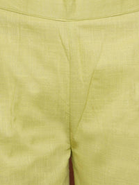 Thumbnail for Women Republic Green Cotton Kurta Set With Embroidered Pockets - Distacart