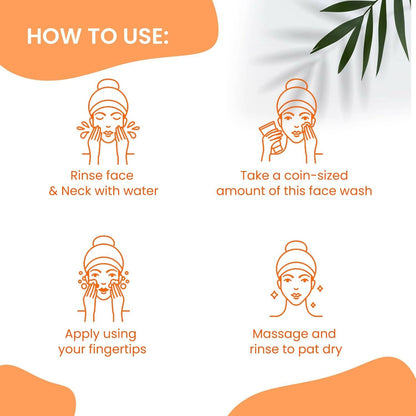 Nutriglow Advanced Organics Vitamin C Lightening Face Wash - Distacart