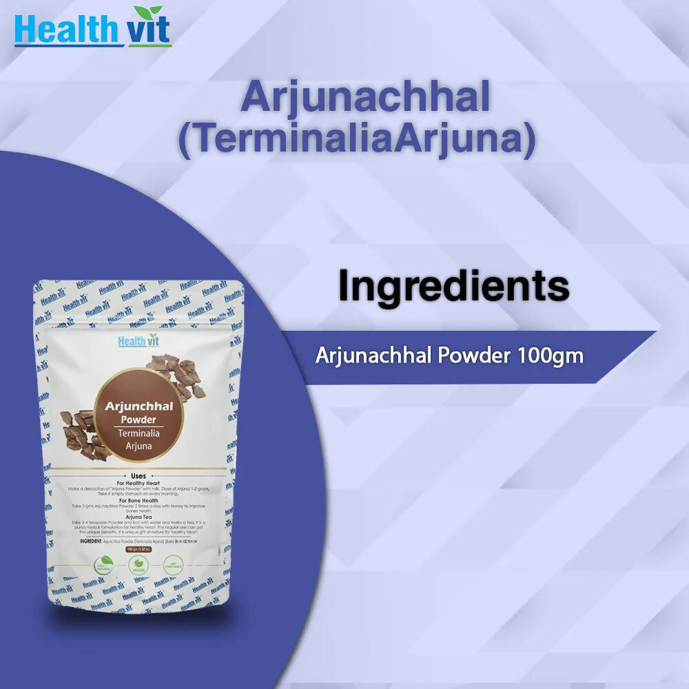 Healthvit Natural Arjunchhal Powder - Distacart