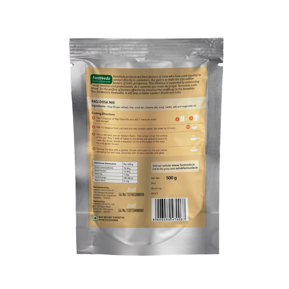 Farmveda Instant Mix- Ragi Dosa - Distacart