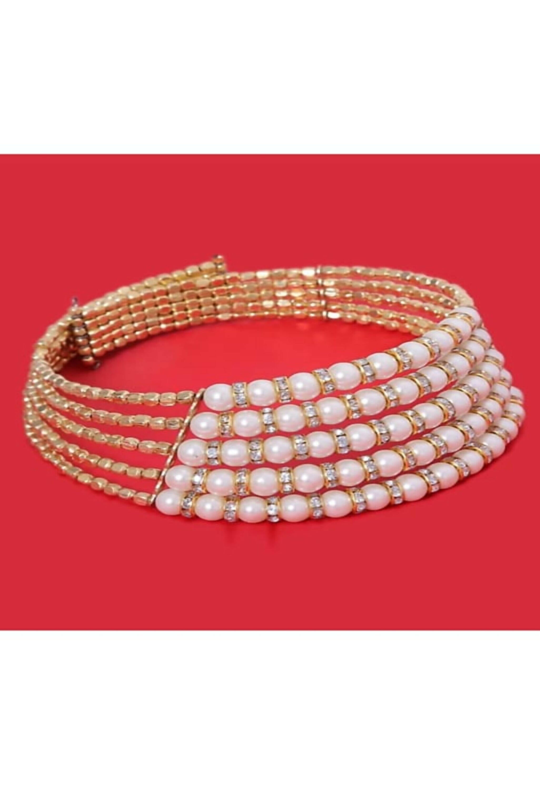 Mominos Fashion Johar Kamal Oxidised Pearls work Hasli Design Choker - Distacart