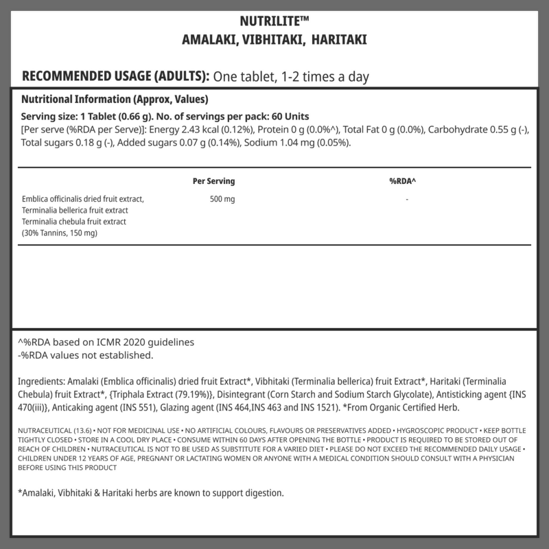 Nutrilite Amalaki, Vibhitaki & Haritaki Tablets - Distacart