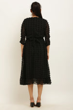 Thumbnail for PAVONINE Buta-Design Black Dress For Girls & Women - Distacart