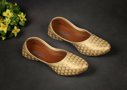Tiny Bugs Girls Sequin Detailing Ethnic Juttis - Gold - Distacart