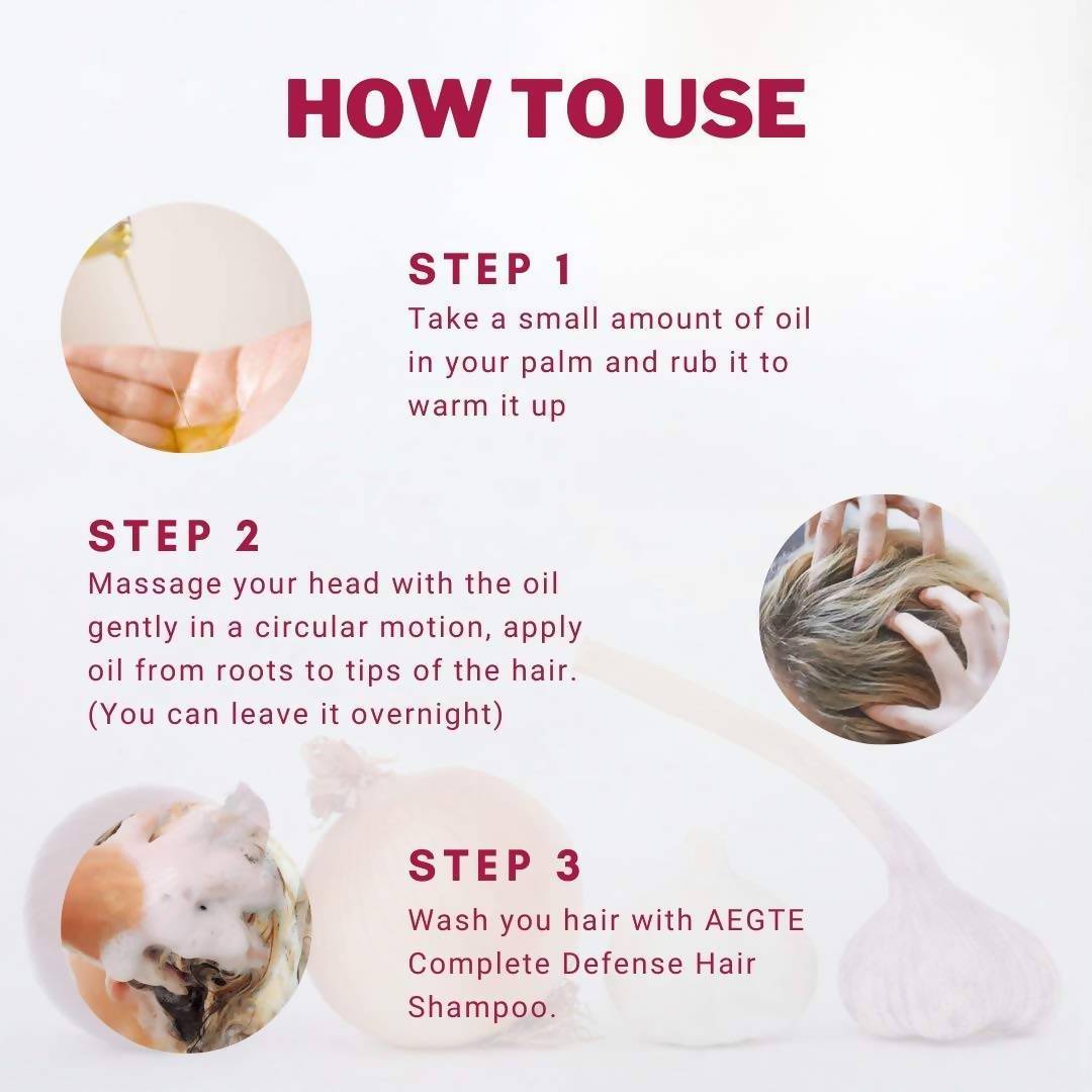 Aegte Premium Onion Hair Oil usage