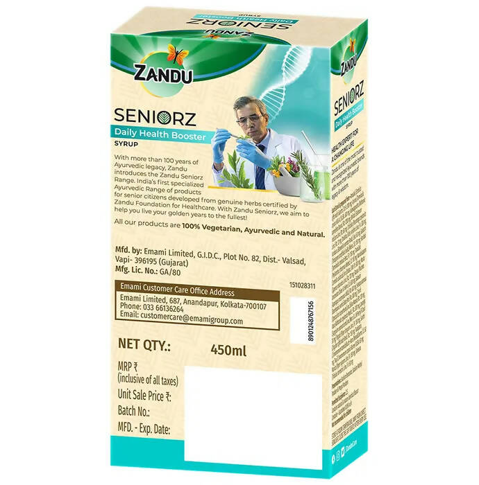 Zandu Seniorz Daily Health Booster Syrup - Distacart