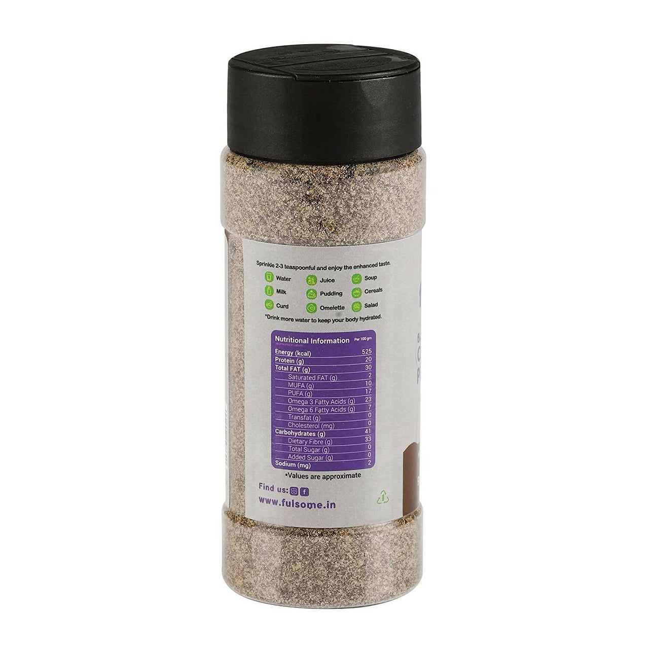 Fulsome Black Chia Seeds Powder (Roasted) - Distacart