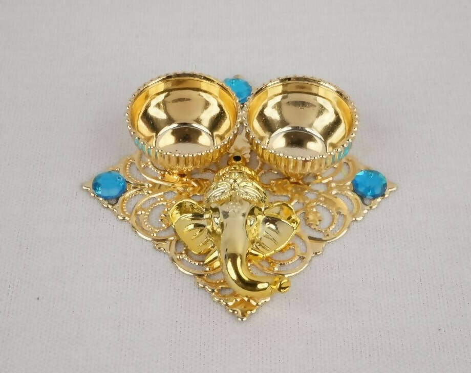 Kundan HandiKrafts Ganesha Square Haldi Kumkum - Distacart