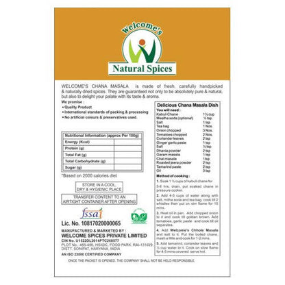Welcome’s Natural Spices Chana Masala - Distacart
