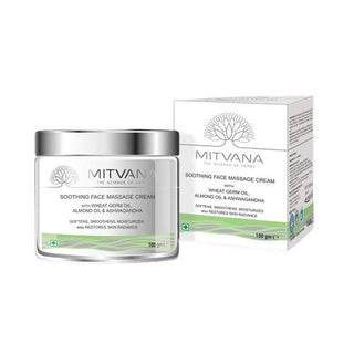 Mitvana Soothing Face Massage Cream (with Wheat, Almond & Ashwagandha) - Distacart