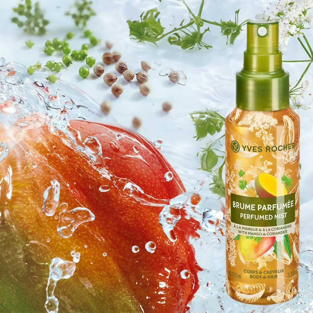 Yves Rocher Mango Coriander Perfumed Body & Hair Mist - Distacart
