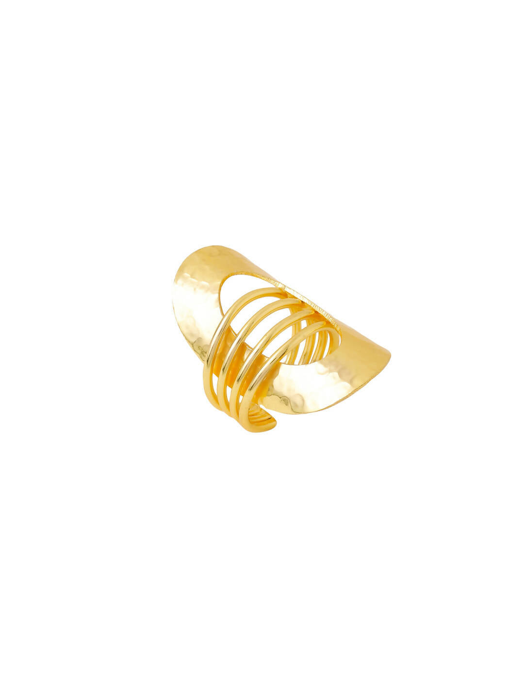 NVR Women's Western Gold Plated Adjustable Finger Ring - Distacart