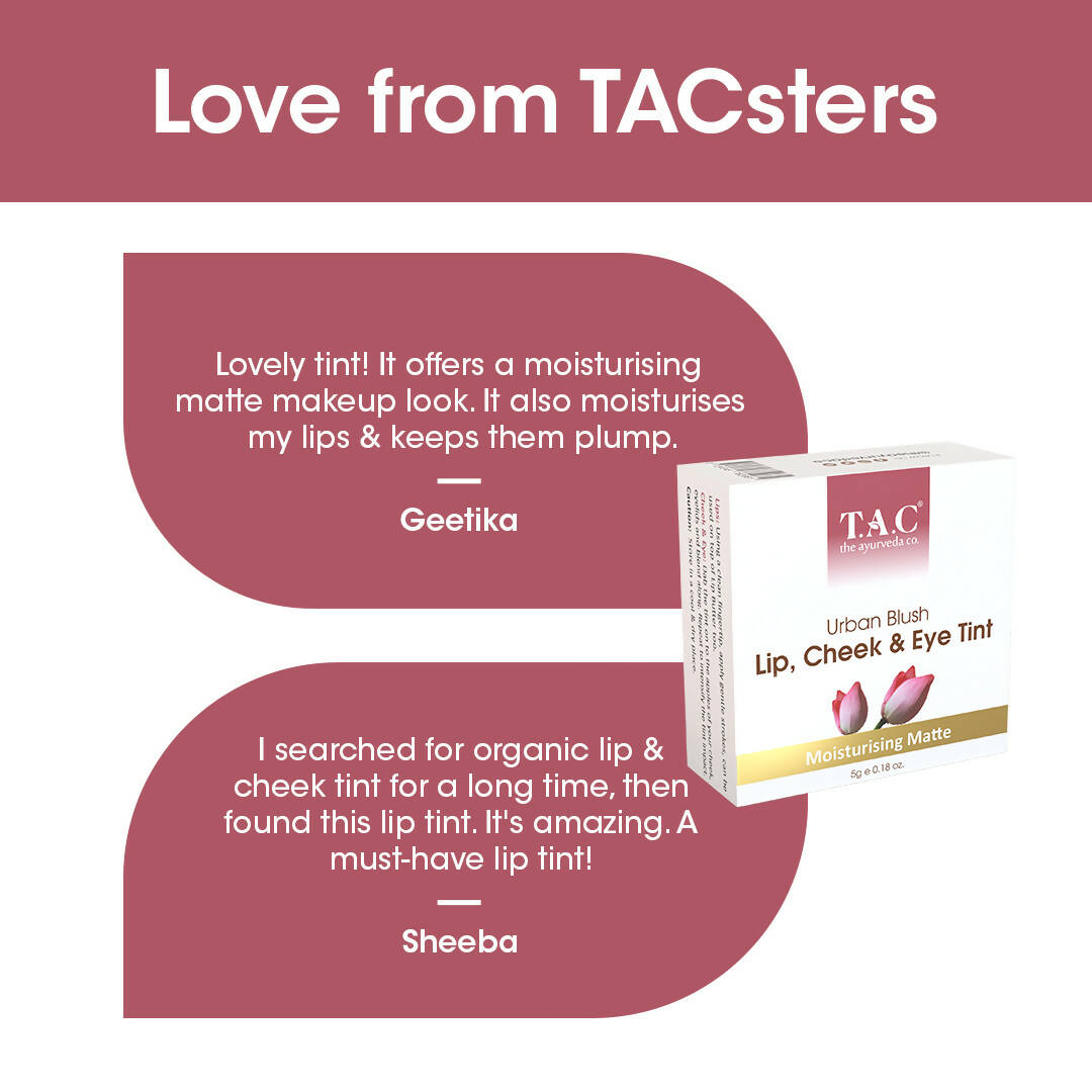 TAC - The Ayurveda Co. Urban Blush Lip, Cheek & Eye Tint - Distacart