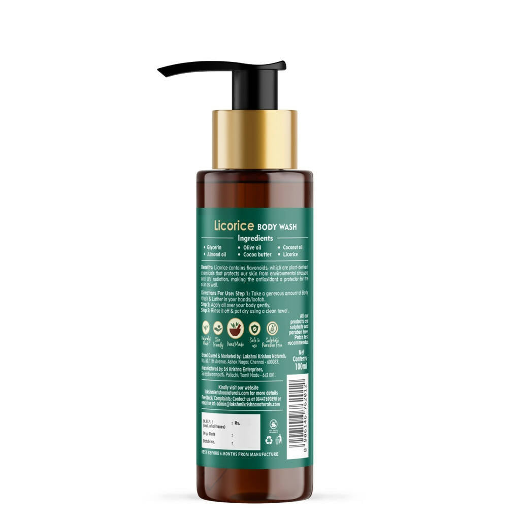 Lakshmi Krishna Naturals Licorice Body Wash - Distacart