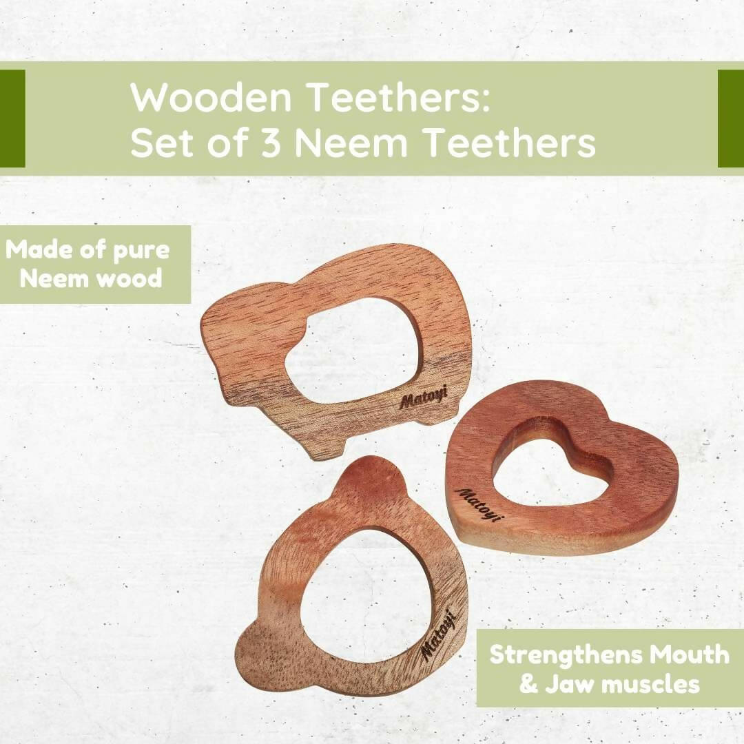 Matoyi 3 Wooden Baby Rattles For Kids - Distacart