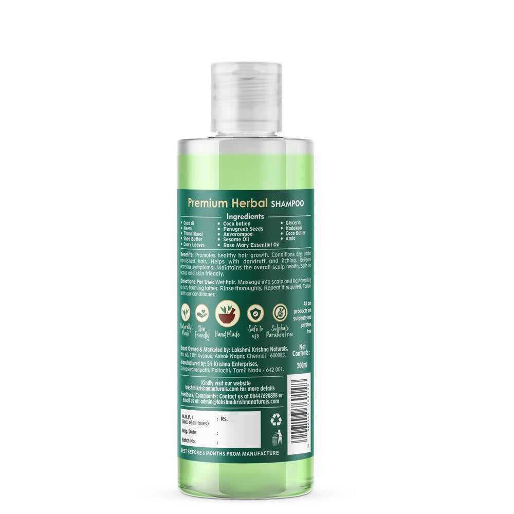 Lakshmi Krishna Naturals Premium Herbal Shampoo - Distacart