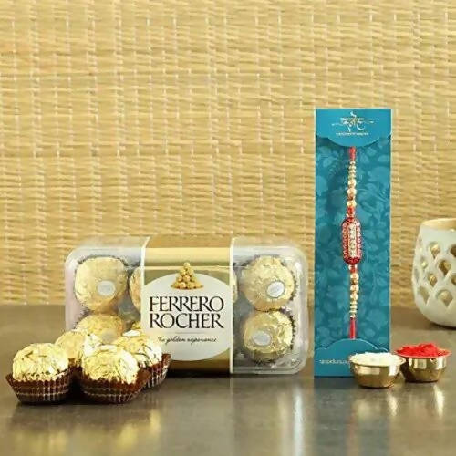 Capsule Rakhi and Ferrero Rocher Box