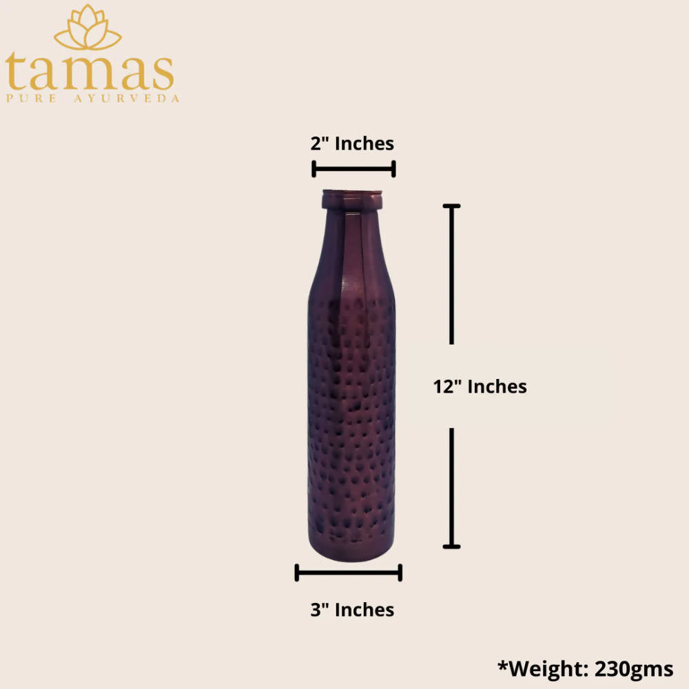 Tamas Hammered Antique BMC Copper Water Bottle - Distacart