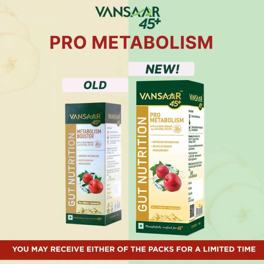 Vansaar 45 + Gut Nutrition Pro Metabolism Apple Cider Vinegar - Distacart