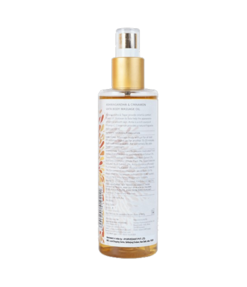 Mantra Herbal Ashwagandha & Cinnamon Vata Body Massage Oil - Distacart