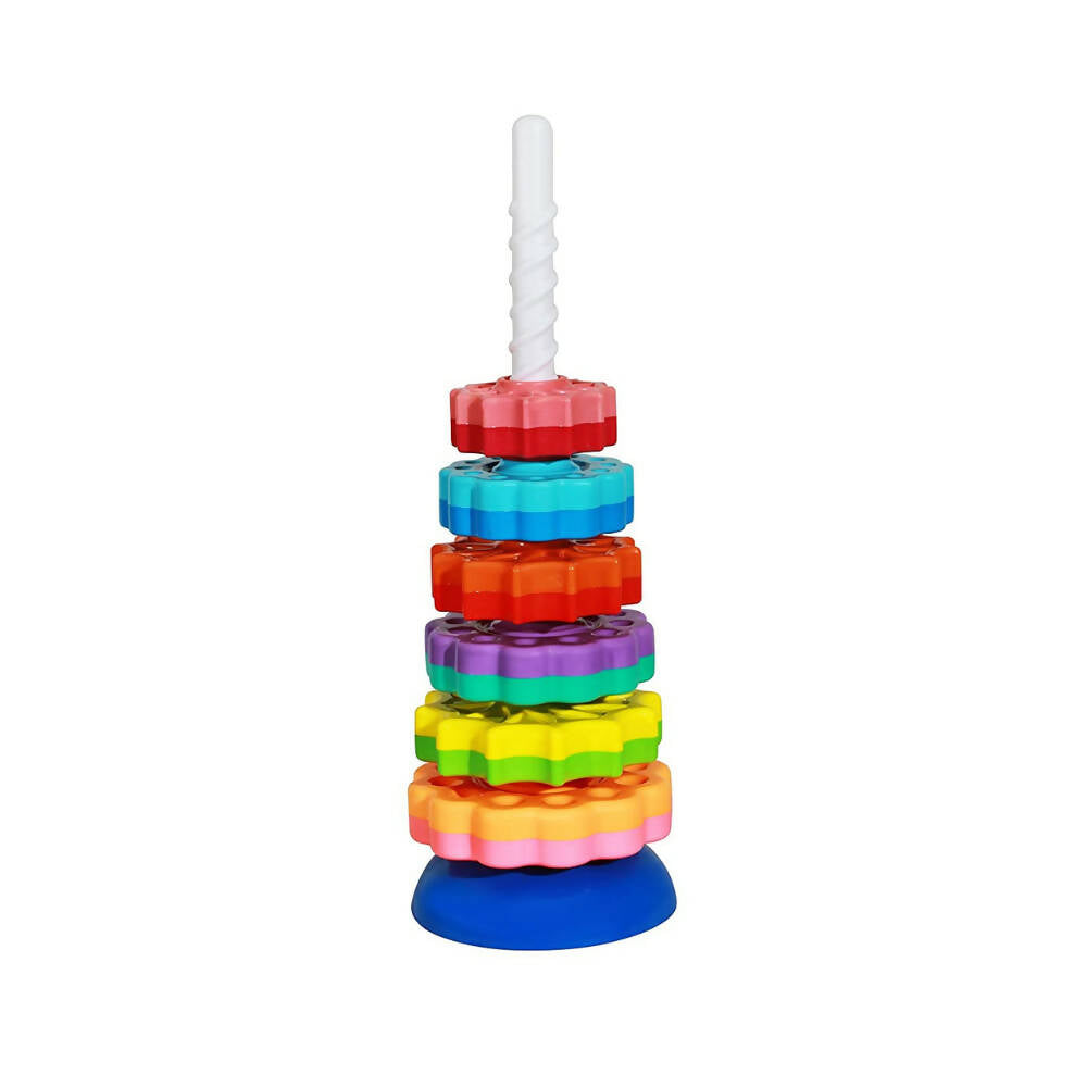 Sardar Ji Ki Dukan Spinning Tower Toy For Kids | Set Of 6 Multi Color Rings Toy For Toddlers To Improve The Dedication And Imagination (Multi Color) - Distacart