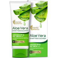 Thumbnail for Oriental Botanics Aloe Vera, Green Tea & Cucumber Sunscreen SPF 50