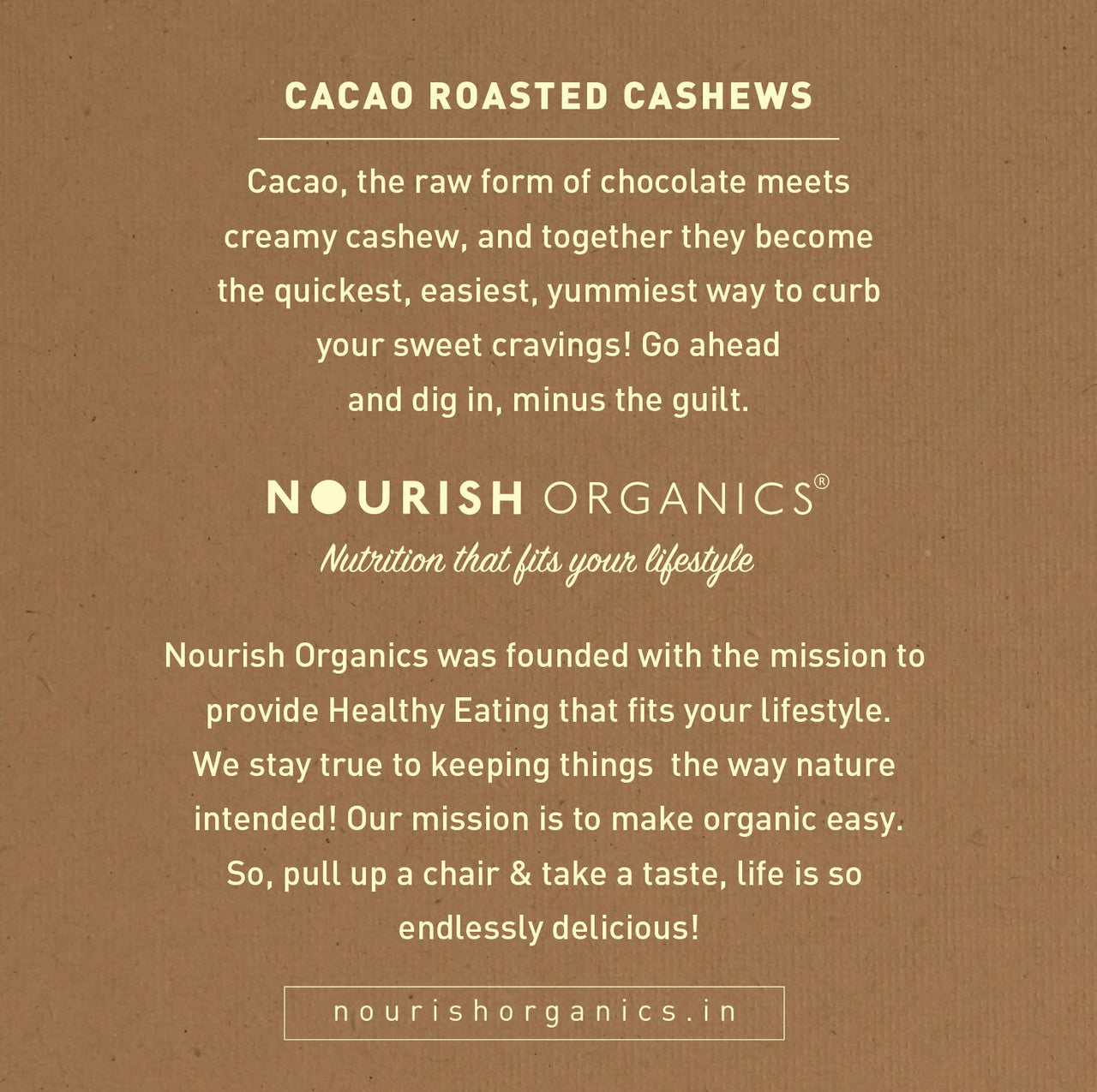 Nourish Organics Cacao Roasted Cashews