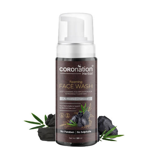 Coronation Herbal Activated Charcoal Foaming Face Wash - Distacart