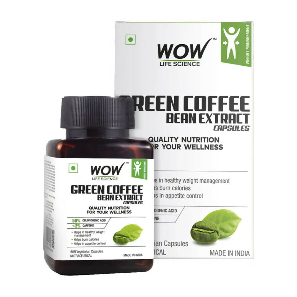 WOW Life Science Green Coffee Bean Extract Vegetarian Capsules - Distacart