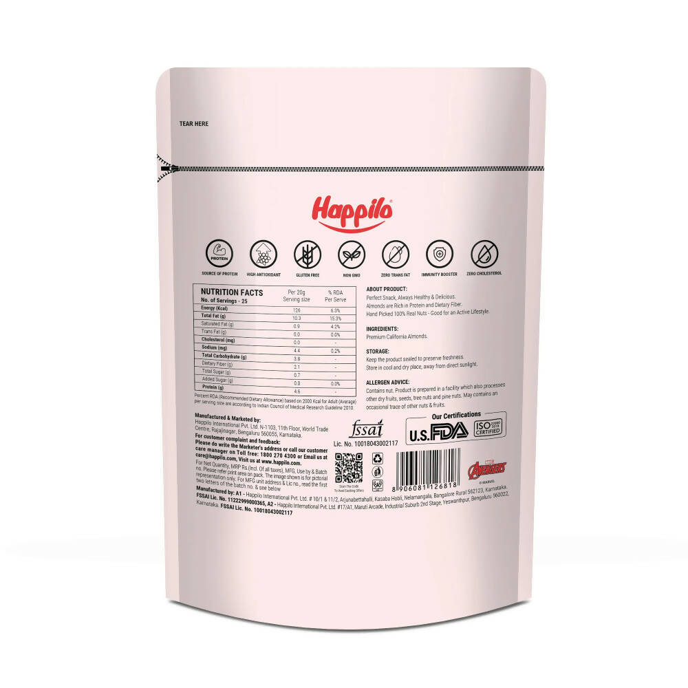 Happilo Marvel Iron Man Edition California Natural Almonds - Distacart