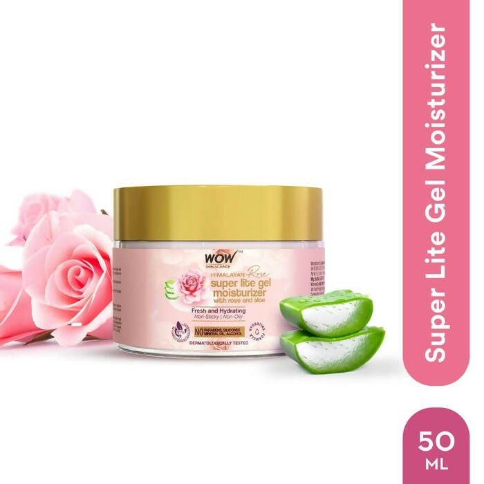 Wow Skin Science Super Light Rose Aloe Gel Moisturizer - Distacart