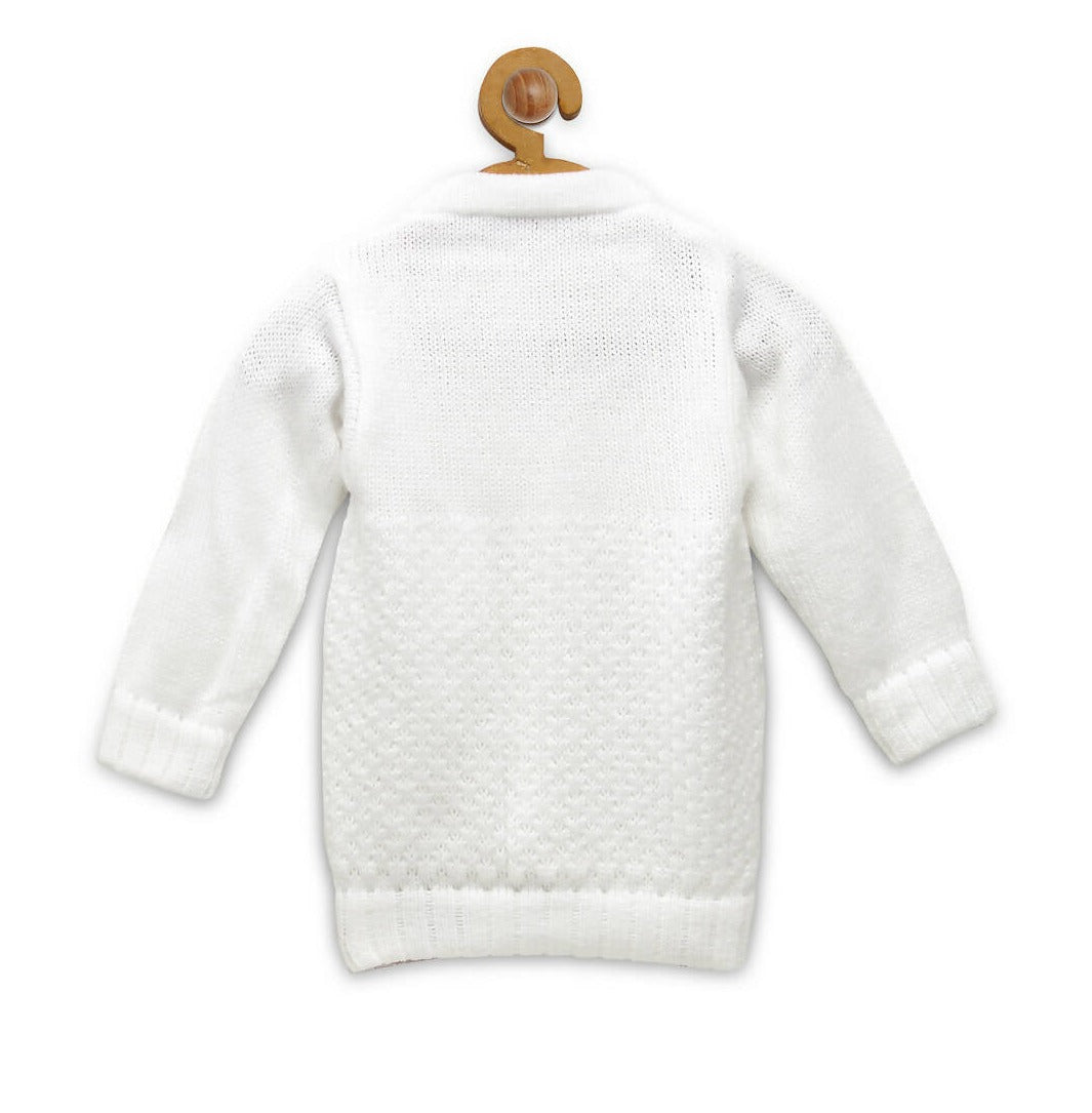 Chutput Kids Cute White Coloured Solid Pullover Sweater - Distacart