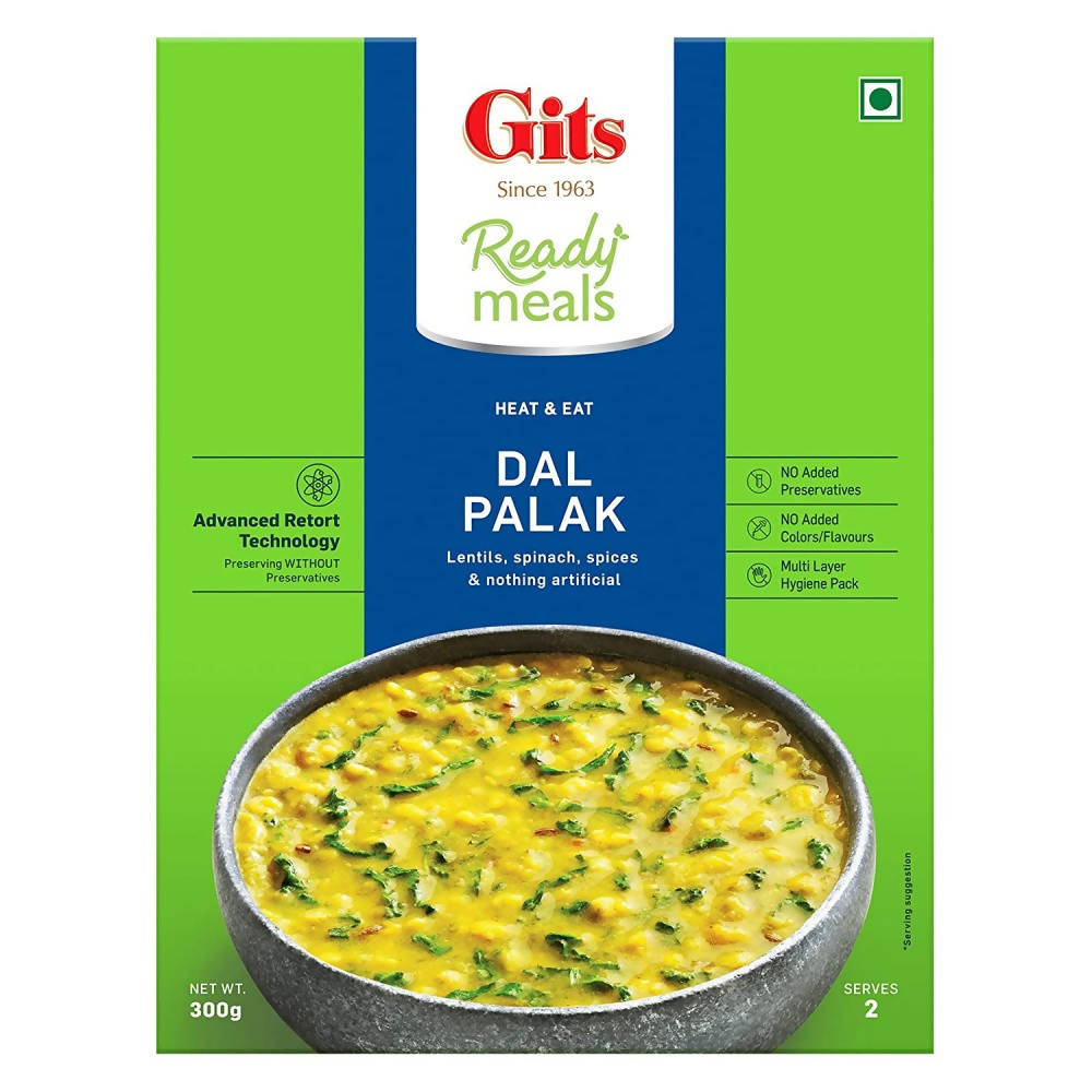 Gits Ready Meals Heat & Eat Dal Palak - Distacart
