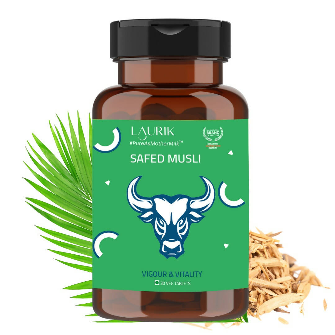 Laurik Perfomax Safed Musli, Ashwagandha, Gokhru Tablets | Supports Strength And Vitality - Distacart