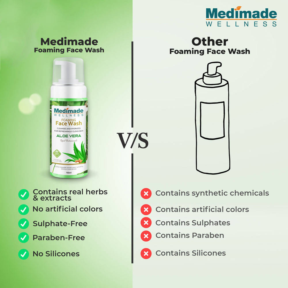 Medimade Wellness Foaming Face Wash With Aloe Vera