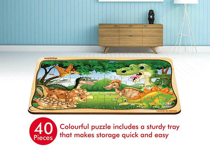 Webby Dinosaurs in Jungle Wooden Jigsaw Puzzle-40 Pcs - Distacart