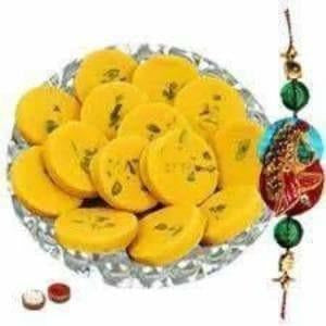Rakshabandhan Fancy Rakhi with Kesar Peda Sweet - Distacart