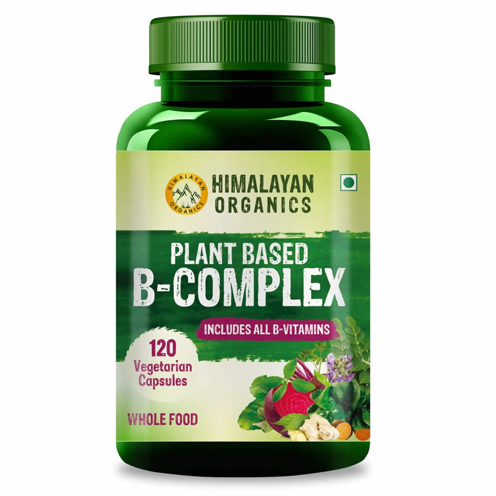 Himalayan Organics Plant Based B-Complex Includes All B-Vitamins Whole Food: 120 Vegetarian Capsules