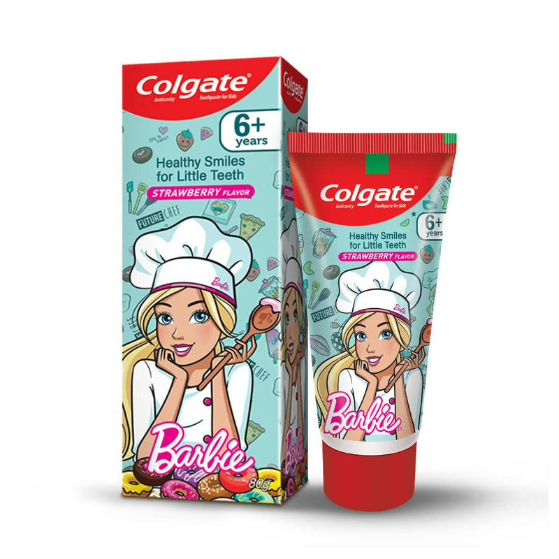 Colgate Kid&#39;s Barbie Anticavity Toothpaste - Strawberry Flavor - Distacart