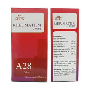 Allen Homeopathy A28 Rheumatism Drops - Distacart