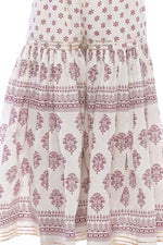 Thumbnail for Mominos Fashion Cotton Block Print With Lace Work Off White Magenta Color Prints Palazzo - Distacart