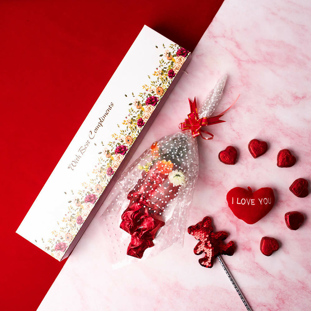 Dibha Ruchoks Valentines Special Rose Shape Chocolates Bouquet - Distacart