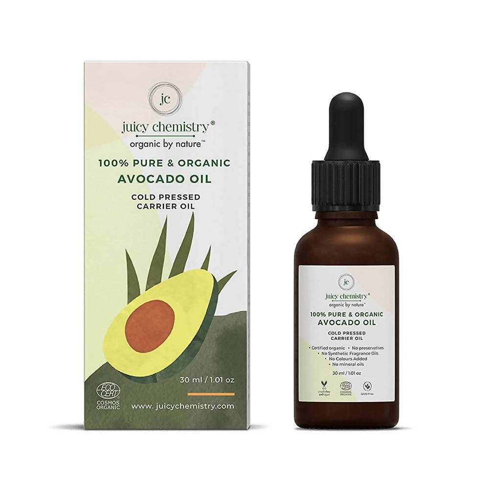 Juicy Chemistry Pure & Organic Avocado Cold Pressed Carrier Oil - Distacart